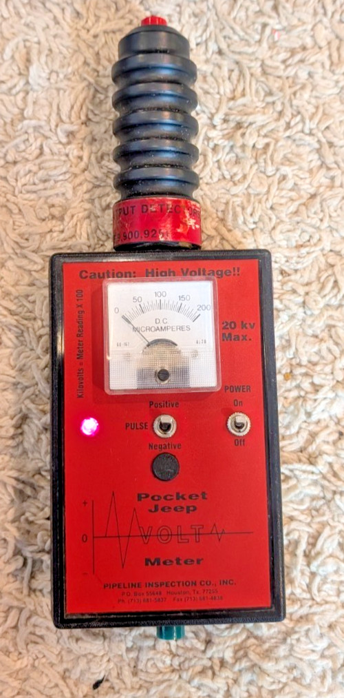 Spy Pipeline Inspection Company Pocket Jeepmeter Kilovolts Volt Meter PJM