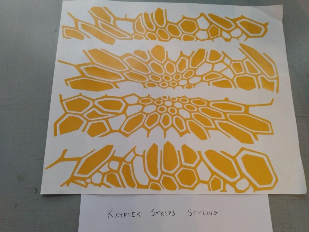 High Heat Duracoat Vinyl Stencil 10" x 12" - Kryptek strips styling