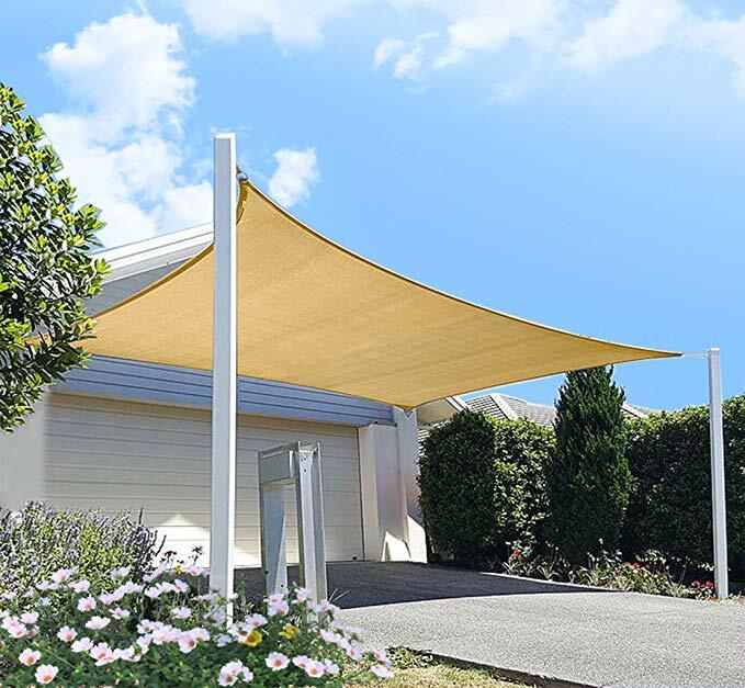 Sun Shade Sail Canopy Rectangle Sand Uv Block Sunshade For Backyard Deck Outdoor