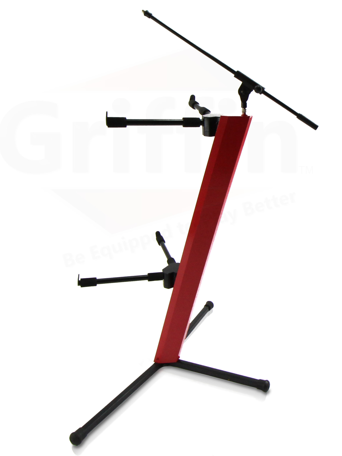 GRIFFIN Two Tier Column Keyboard Stand - Mic Boom 2 Arm Double Mount Studio Gear