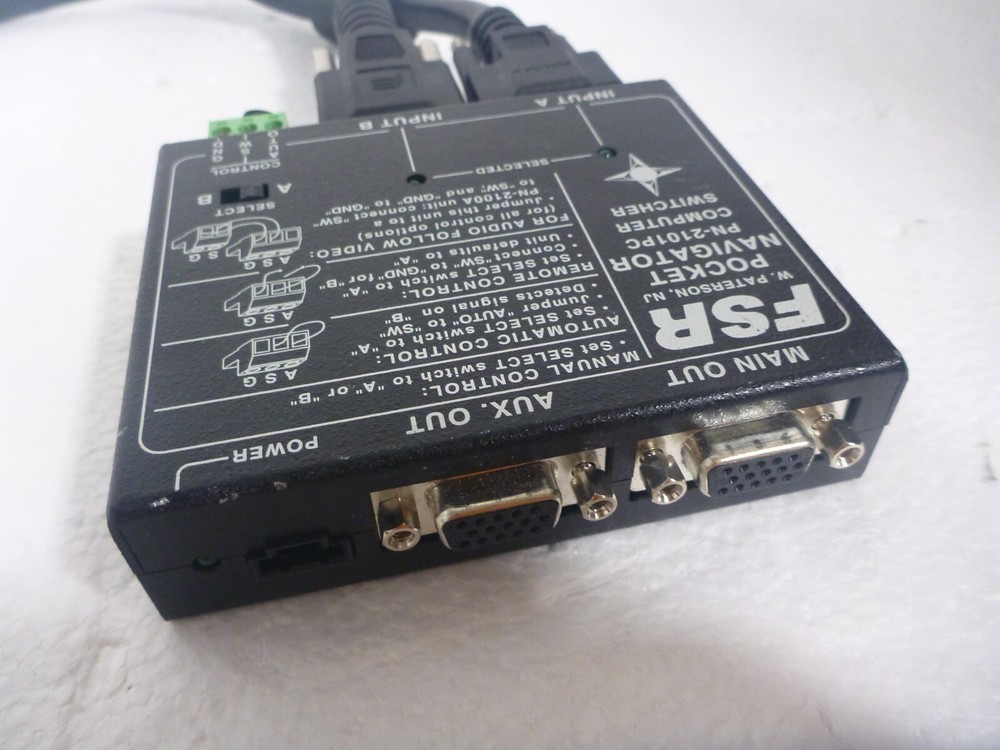 FSR Pocket Navigator Computer Switcher PN-2101PC with VGA cable Tested