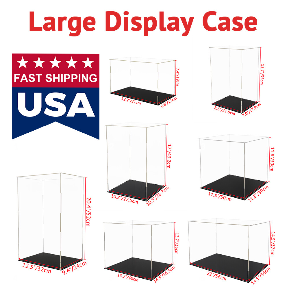 Large Acrylic Display Case Box Diecast Collectibles Basketball Figure Dustproof