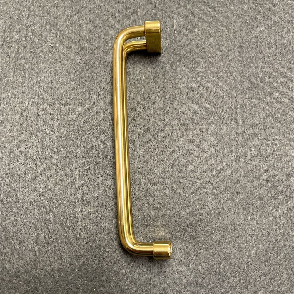 3-3/4" Solid Brass Rail Style Pull Polished Brass