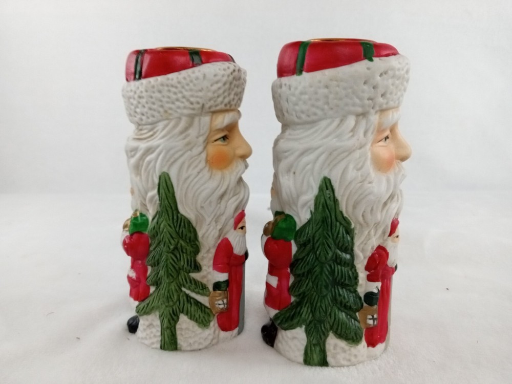 Ceramic Santa Candlestick Holders