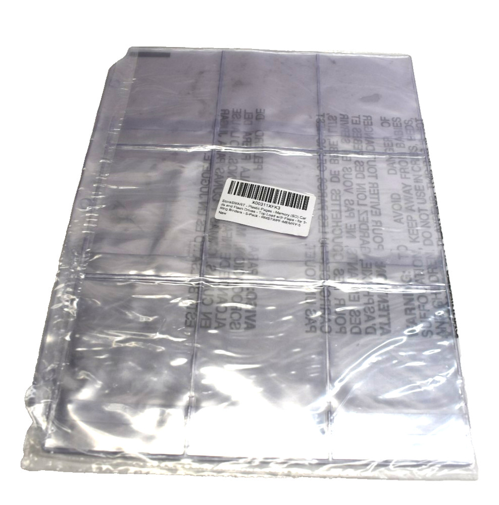 StoreSMART Plastic Pages Storage 3 Ring Binders 5 Pack RMSTWPF-MEMRY-5