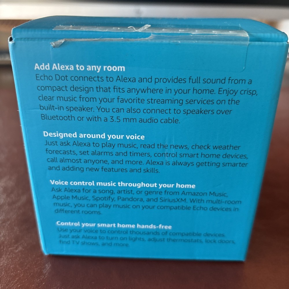 Amazon Echo Dot (3rd Generation) Smart Speaker - Charcoal - NEW- Open Box