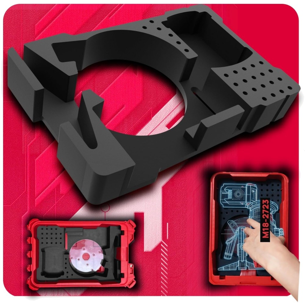 Portable Router Storage Foam Insert with Accessory Slots - Easy Installation