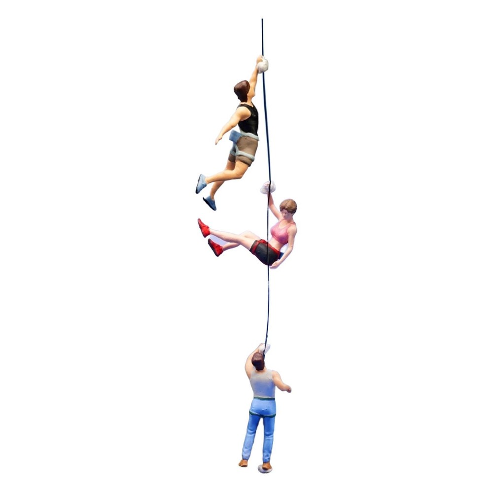 3 Pieces 1/64 Miniature Figures Rock Climbing Small Tiny Decoration