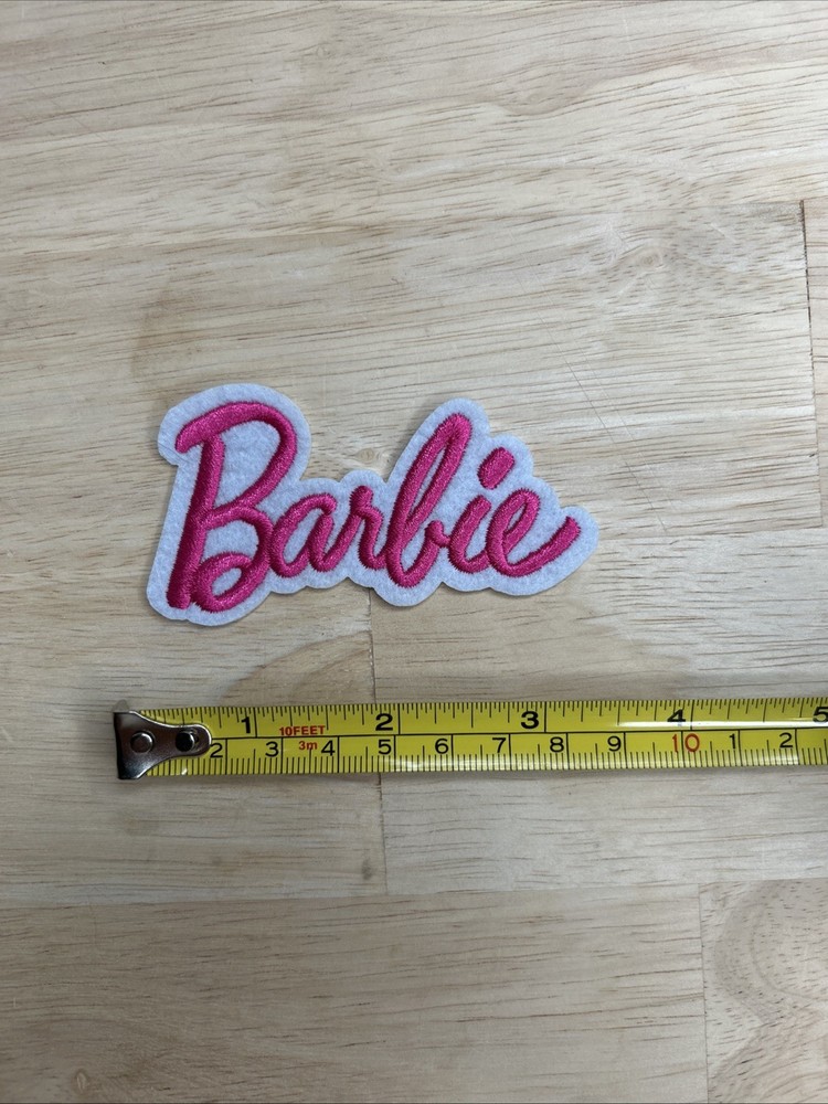 Barbie Pink Embroidered Iron On Patch