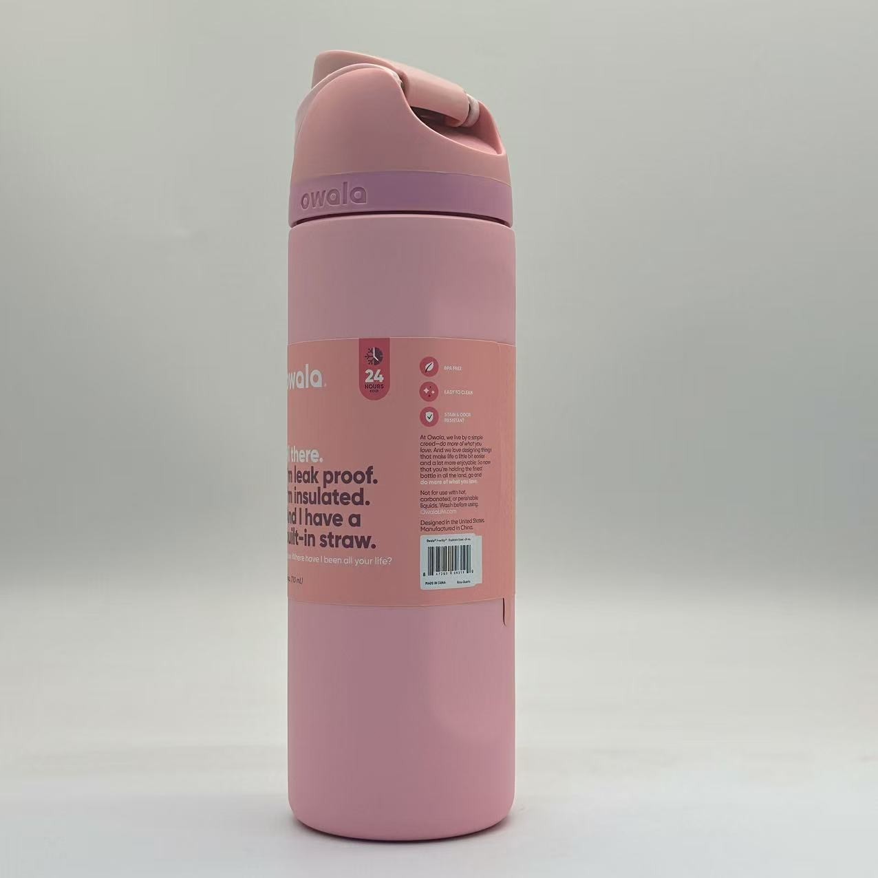 Owala 24oz Rose Quartz FreeSip Water Bottle Sport Mug Top Quality