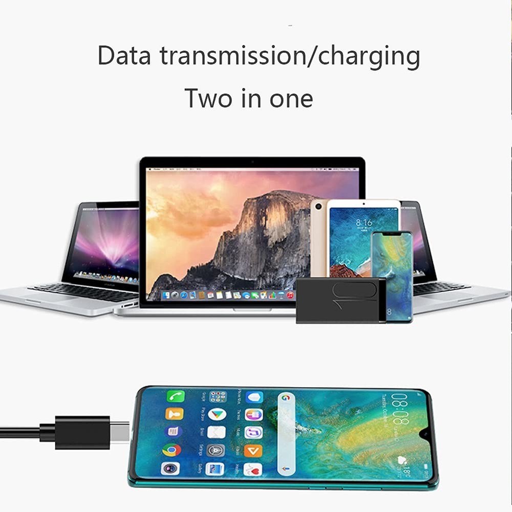 USB C to C Data Cable Short Charging Cable(About 4.8 Inch, Black
