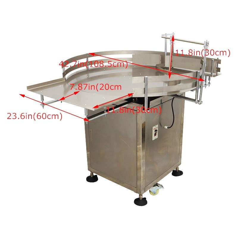 39.3" Automatic Round/Square Bottle Unscrambler Accumulation Table Bottle Sorter