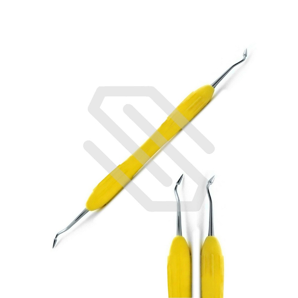 Dental Composite Filling Instruments Silicone Handle Type Restorative - Yellow
