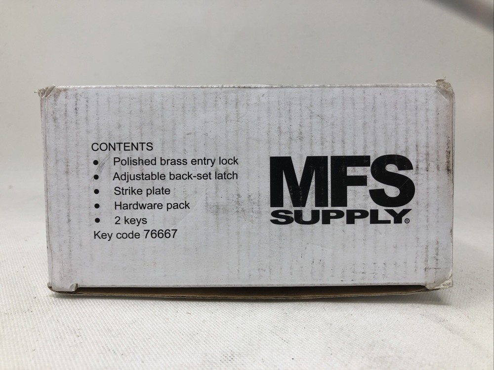 *NEW* MFS Supply Polished Brass Deadbolt- Keycode 76667