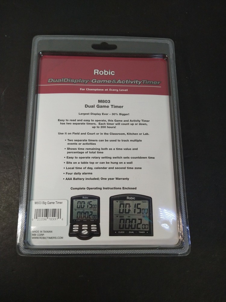 Clock Timer Robic Basketball M803 Big Game Timer, Black