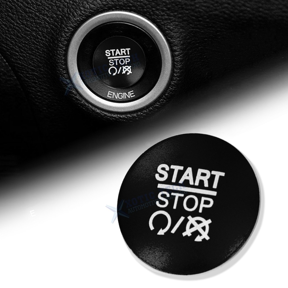 Black Ignition Engine Start Stop Push Button Cover For Dodge Charger Durango Ram