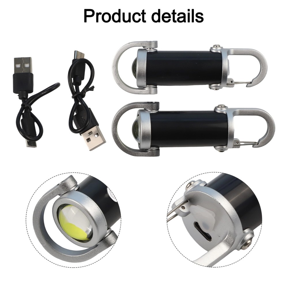 Portable Keychain Flashlight with Waterproof Features and USB Charging