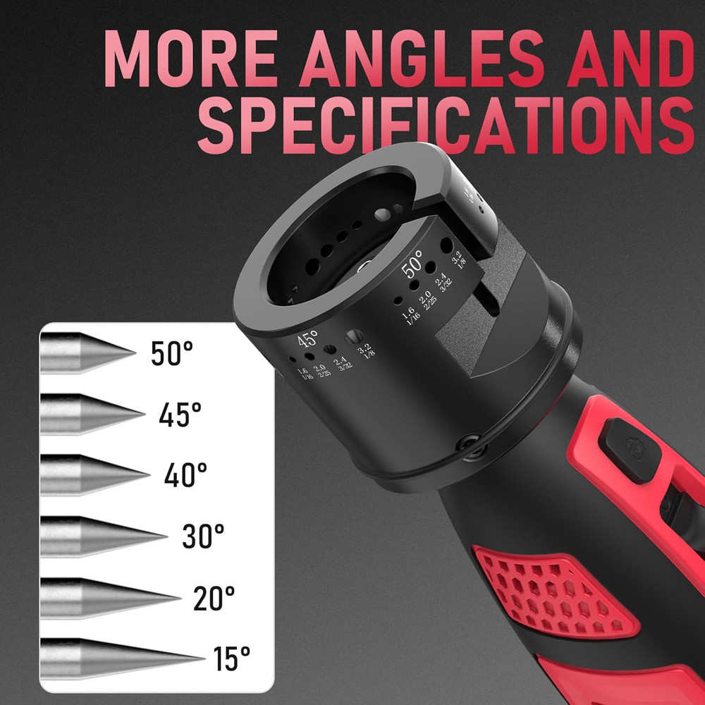 Tungsten Electrode Sharpener Grinder for TIG Welding, Handheld Electric with LED