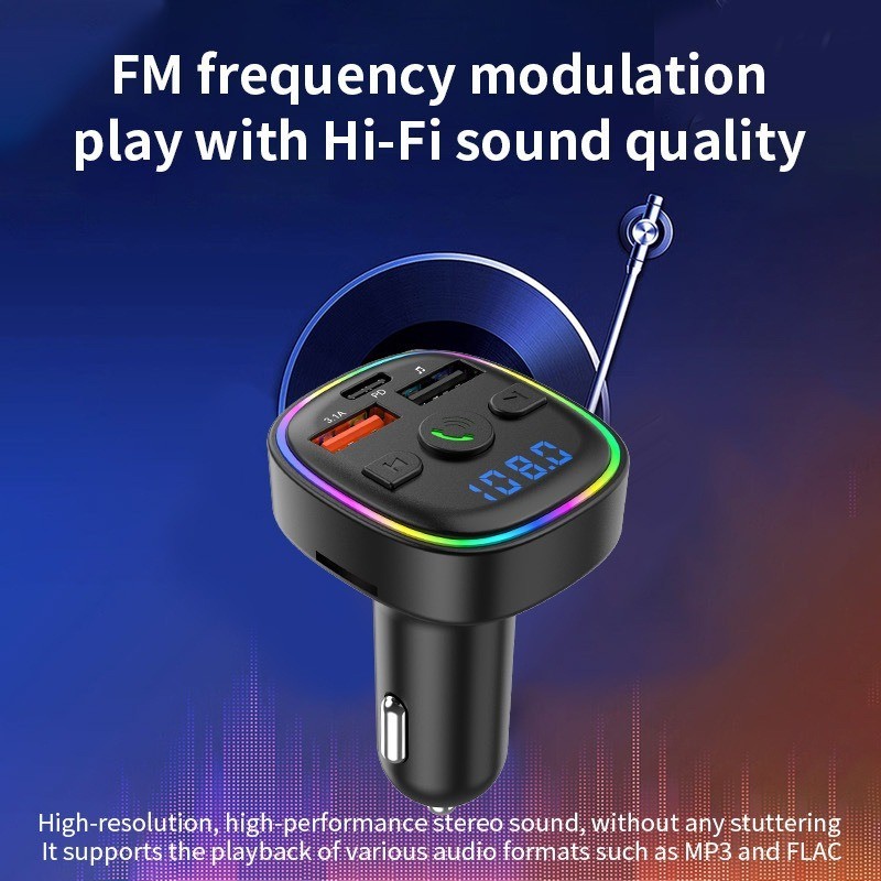 C32 Bluetooth Car FM Transmitter MP3 Player TF Card Slot Car Charger