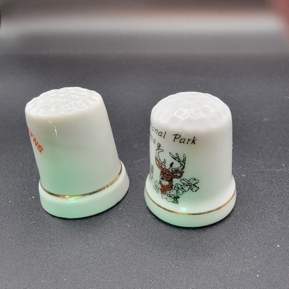 8 Collectible Thimbles From Various Destinations