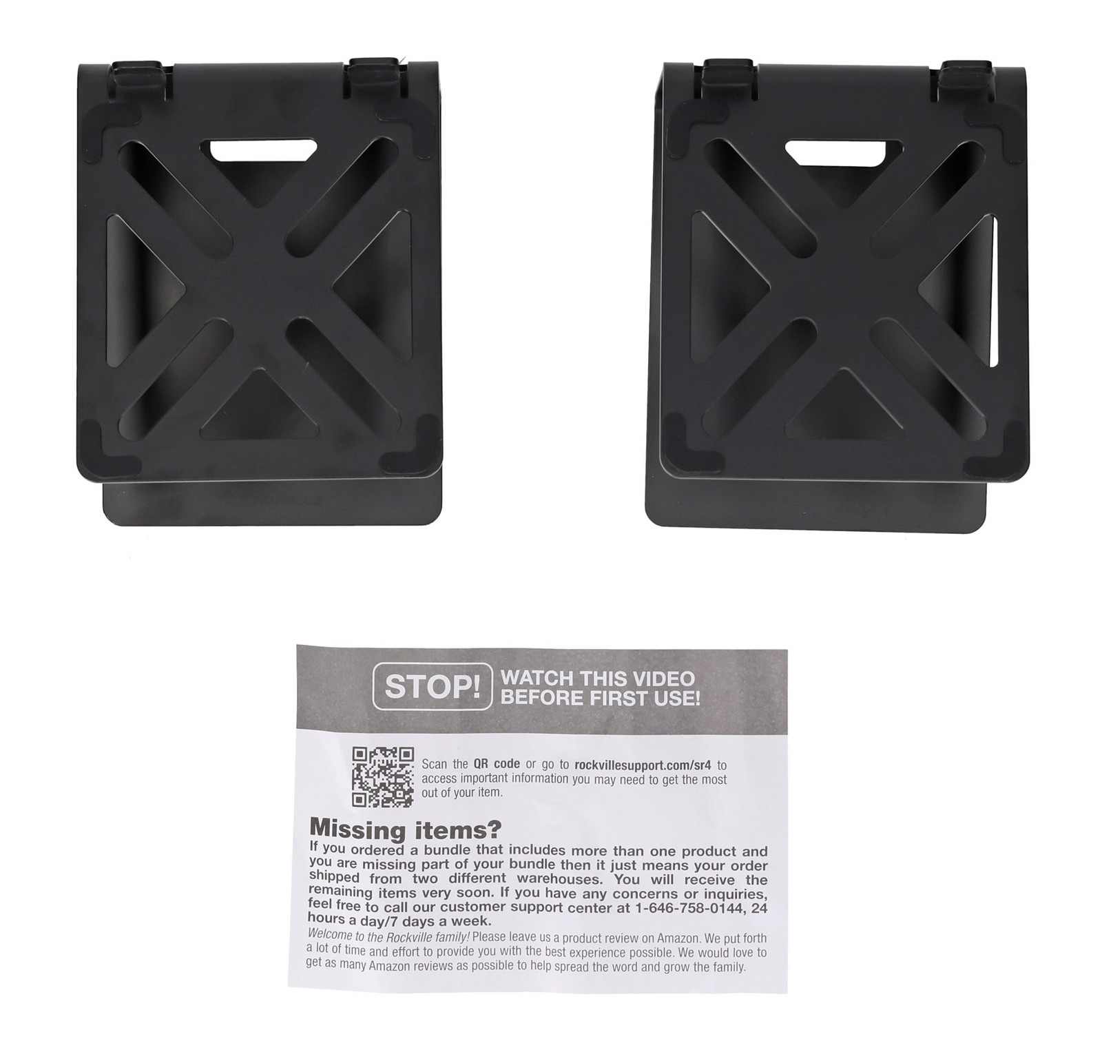 Pair Rockville SR4 Speaker Riser Stands For 4" Desktop Speakers or Monitors