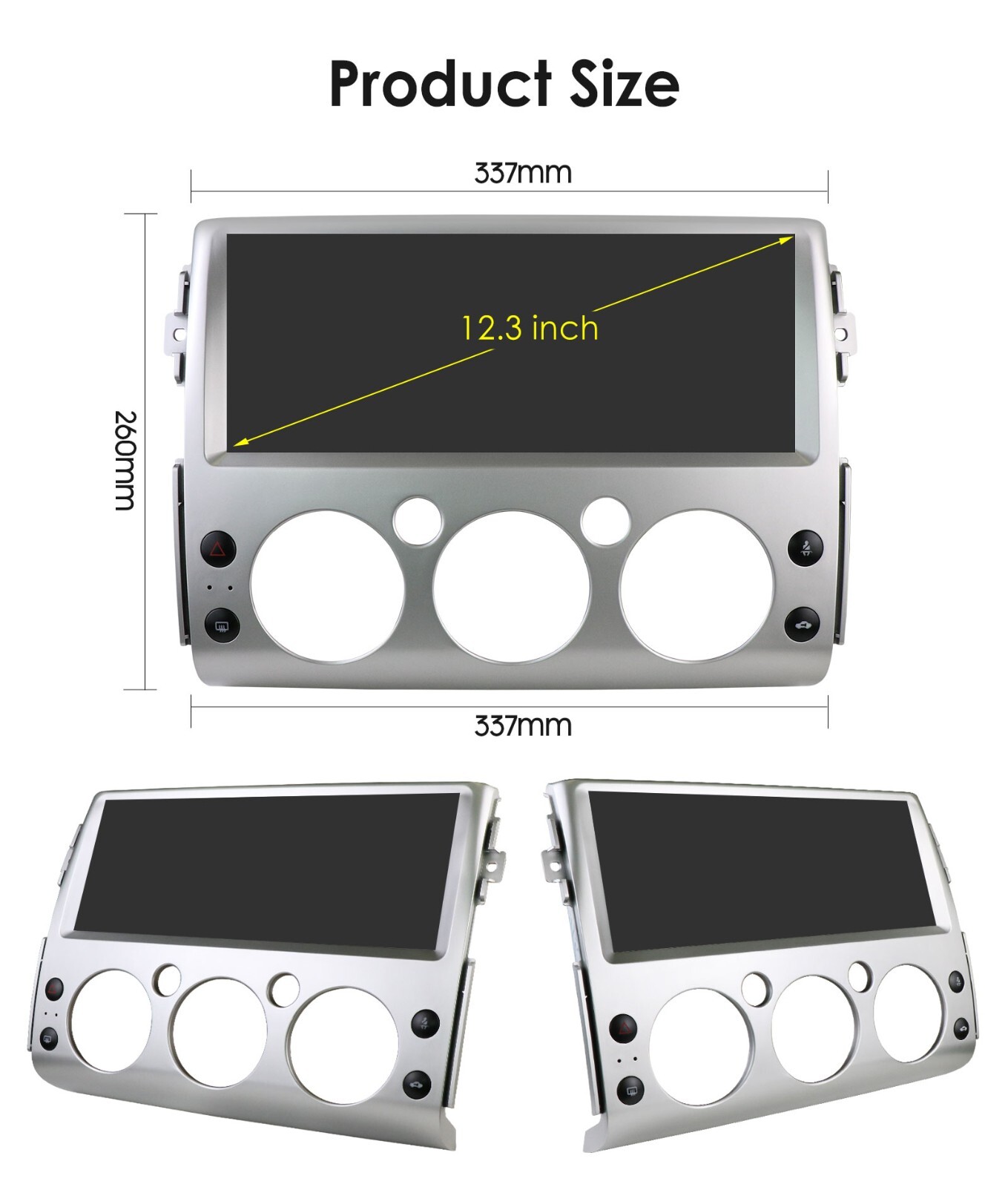 Plug&Play Android 12.3 inch Car Stereo Radio for Toyota FJ CRUISER GPS Carplay