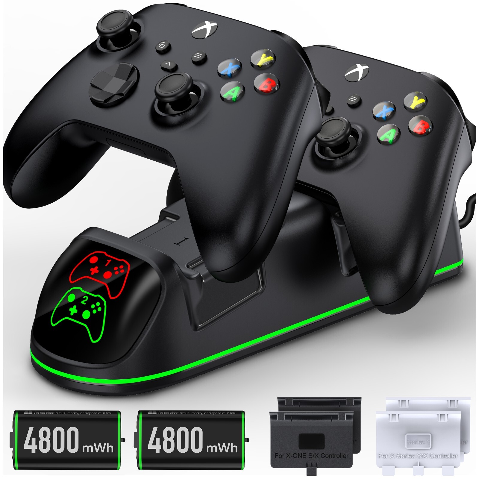 4800 mWh Xbox Controller Battery Pack Charging Dock For Xbox One/Xbox Series X|S