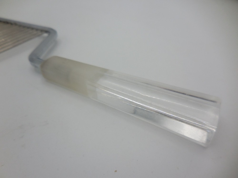 Vintage Cake Breaker White Plastic Clear Plastic Handle