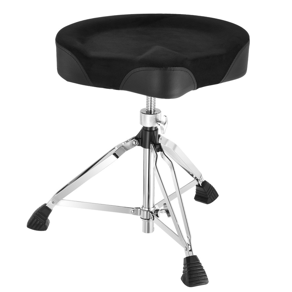 Drum Throne Saddle Drum Seat Height Adjustable Suede for Adults Drummers