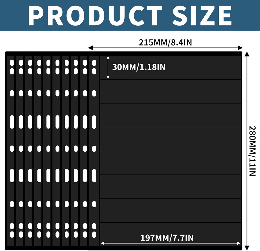 10 Sheets 20 Pages Postage Stamp Album Pages 8 Pockets 7.7X 1.18In Stamp Collect