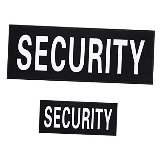 Reflective Security Patches with Hook and Loop Back Panel Removable Security