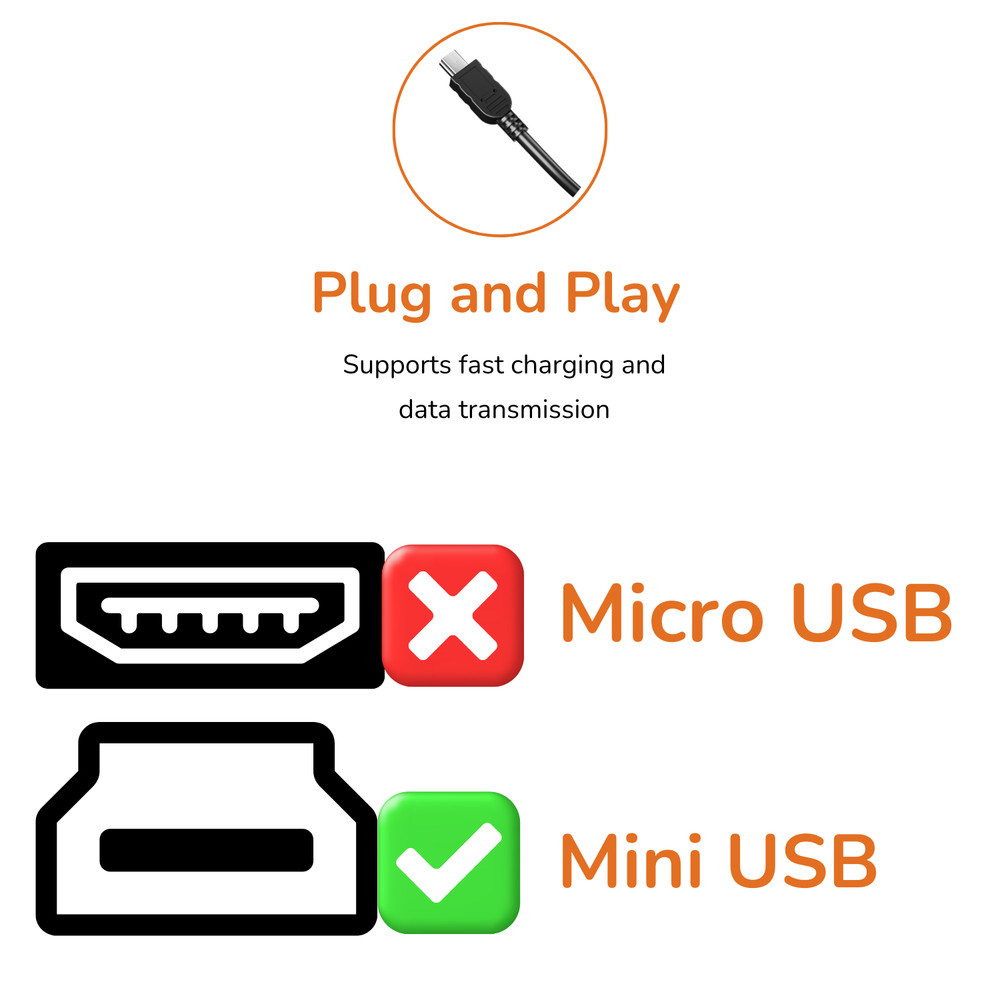 USB Cable Data Sync Lead For RAC 04 Dash Cam Dashboard In Car Camera 2M