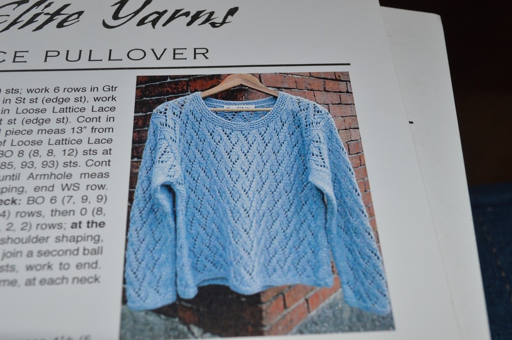 Classic Elite Knitting Pattern Posh Lace Pullover 39-49