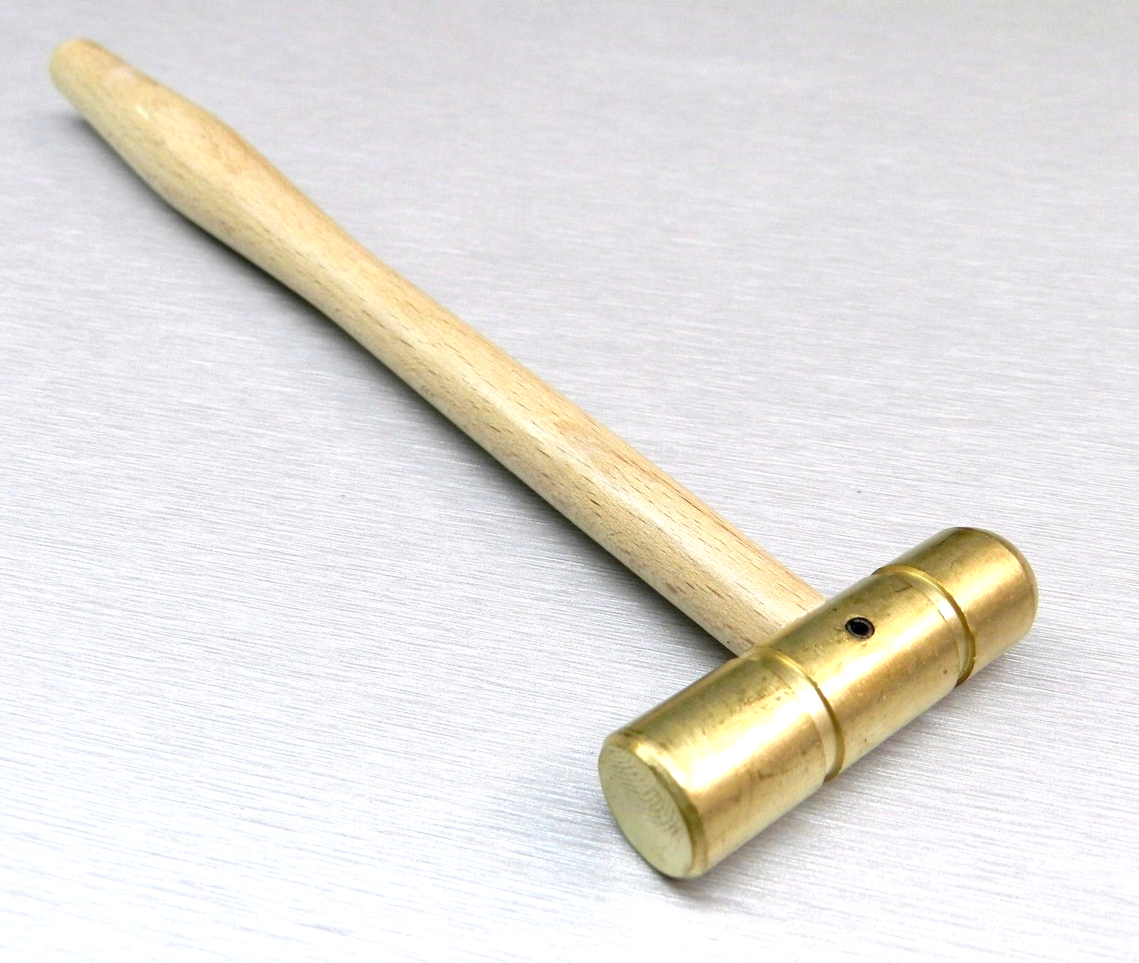 Brass Hammer Small Flat Face & Domed Head 2oz Solid Brass Jewelry Work Hammer