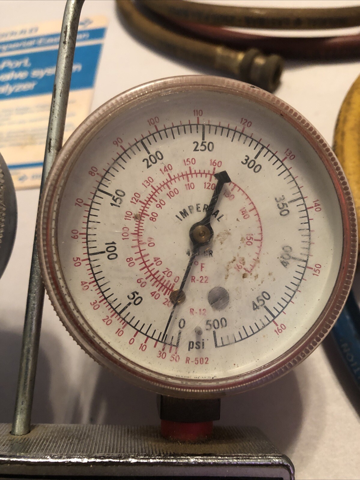 VINTAGE IMPERIAL EASTMAN REFRIGERATION SYSTEM ANALYZER WITH EXTRAS, MADE IN USA