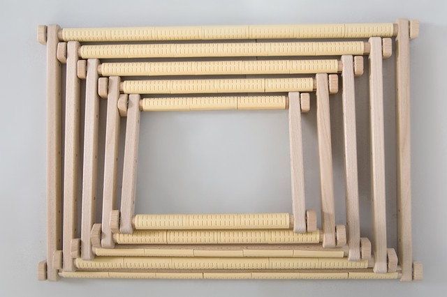 Adjustable Cross Stitch Frame Needlework Tapestry Wooden Scroll Frame Embroidery