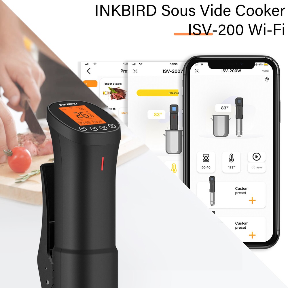 1000W WiFi Sous Vide Cooker INKBIRD Precision Immersion Circulator App Control