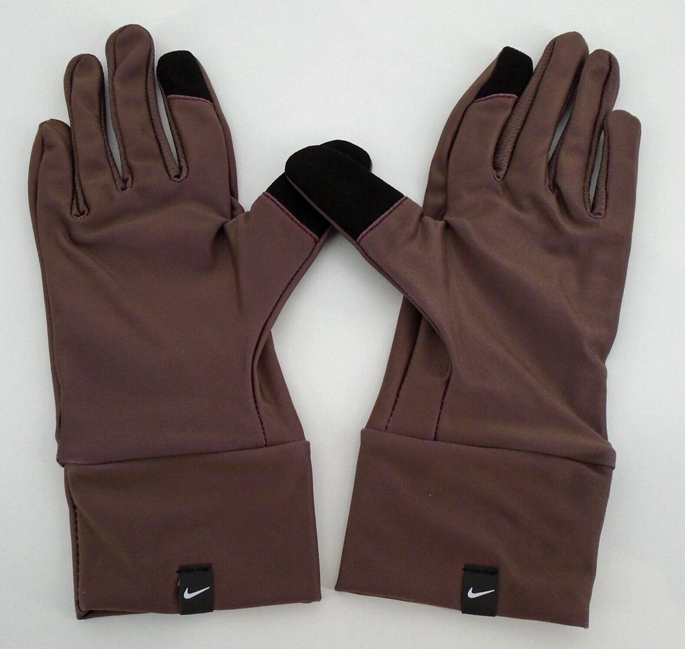 Nike Lightweight Tech Gloves Women's Medium Touch Screen Dark Wine/Silver