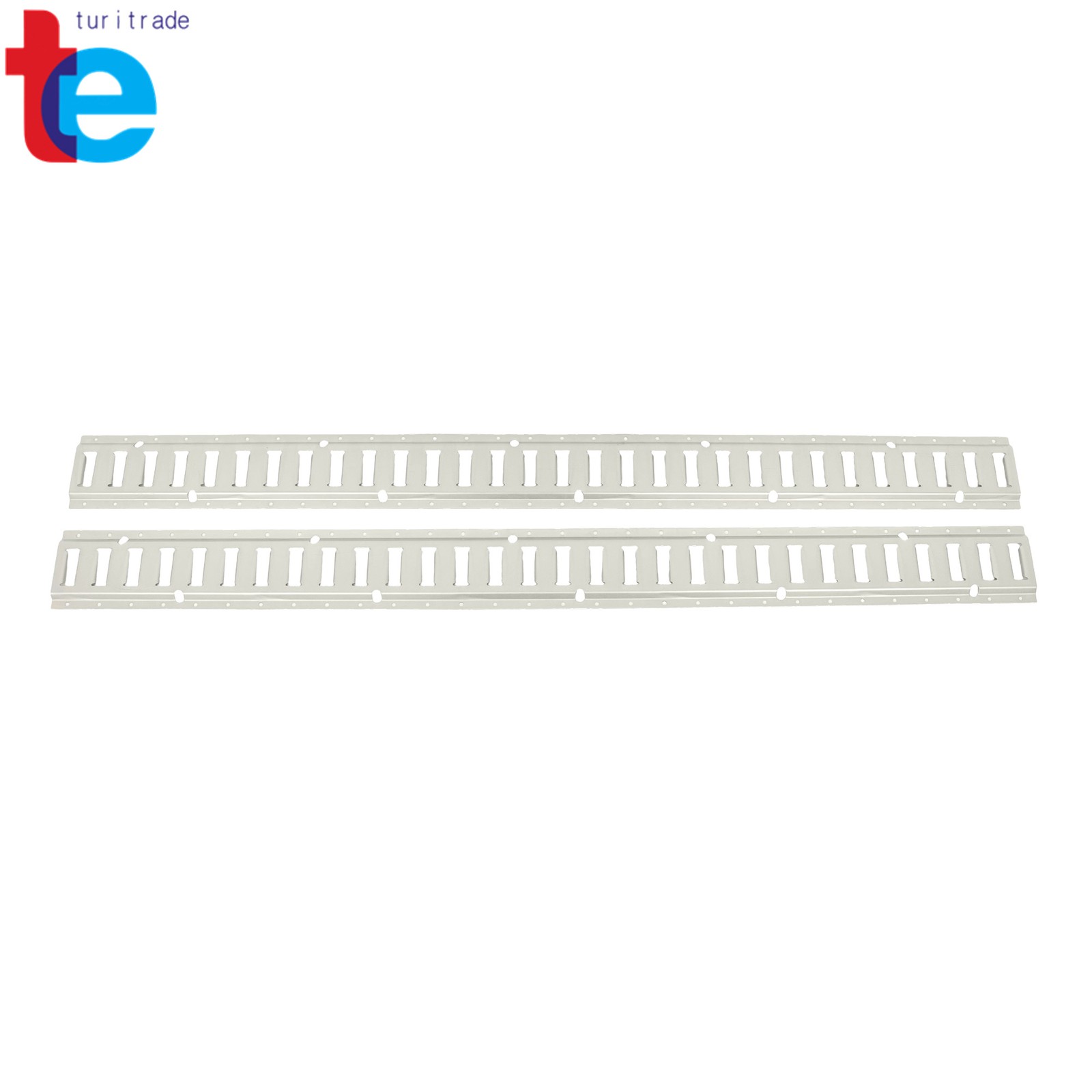 Set of (8) Galvanized Steel 5' Horizontal E-Track Rails for Trailer/Truck/Van