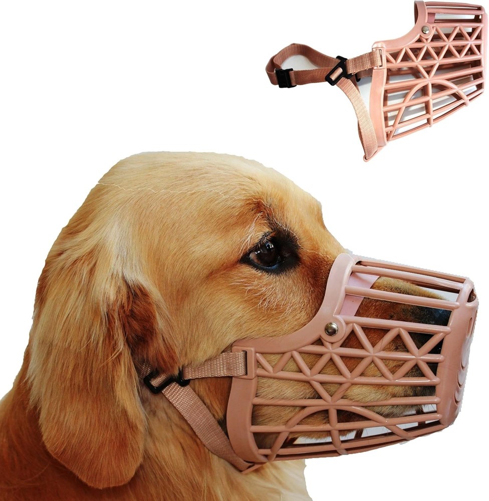 Basket Cage Dog Muzzle Size 3 SMALL Adjustable Straps BLACK by