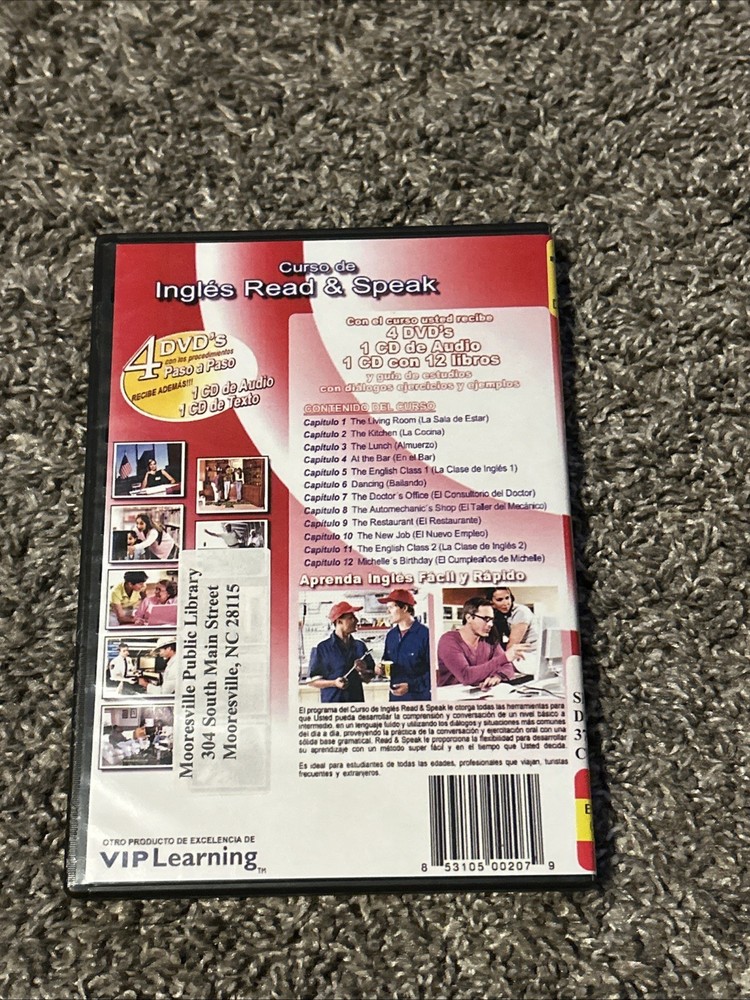 Curso de Ingles Read & Speak VIP Learning 4 DVDs + 1 Audio CD
