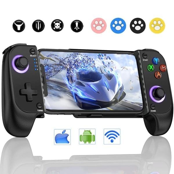 Mobile Game Controller for iphone/Android, Wireless Phone MC100 series Black-2