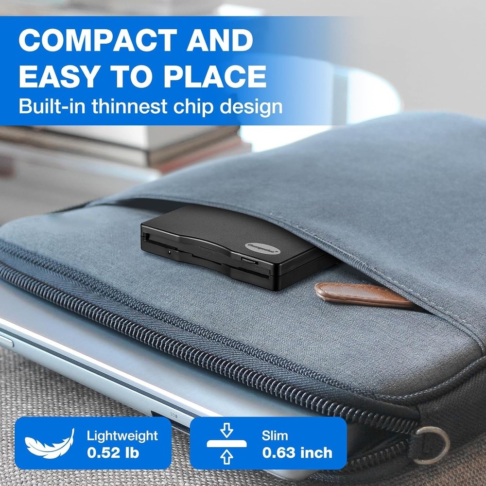 Floppy Disk Reader, 3.5 inch 1.44mb External USB Type A/C Floppy Disk Drive for