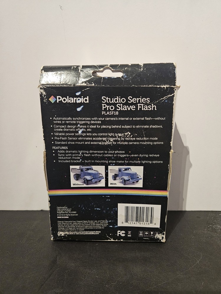 Polaroid Studio Series Pro Slave Flash Includes Mounting Bracket New