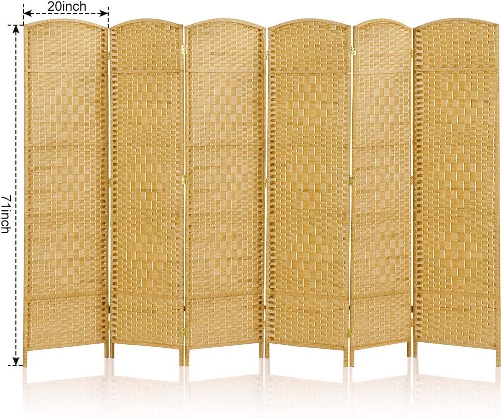 OSTYLE Room Divider 6 Panel Folding Privacy Screen Wall Partition Extra Wide US
