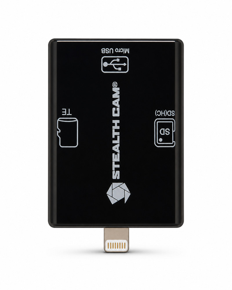 Stealth Cam Lightning SD TF Card Reader Adapter iPhone iPad Plug & Play