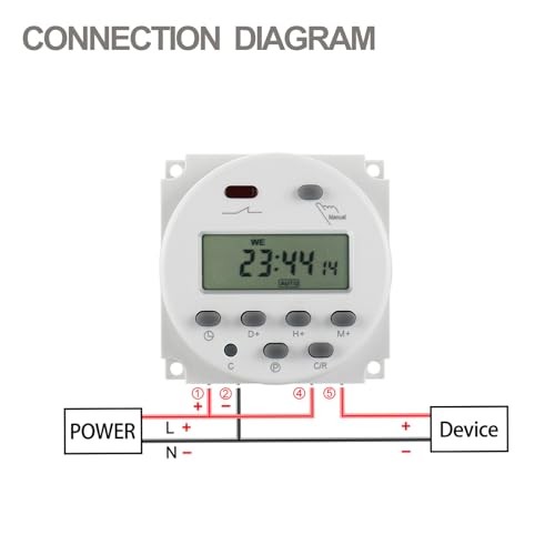 Time Switch Relay,Digital LCD Programmable,24V DC/AC Input,200-250V 16A Timer