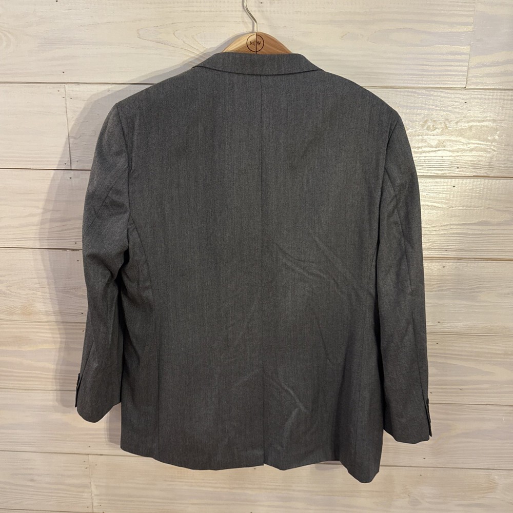 Croft Barrow Blazer Men 48 Long Grey Herringbone