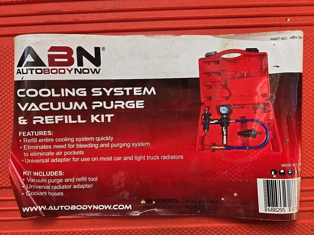 Engine Cooling System Vacuum Purge & Refill Kit Set
