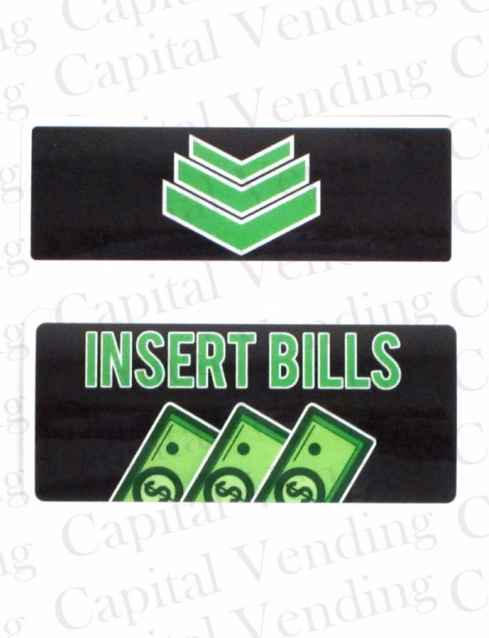 Half Front Split Labels for Two Part Bill Validator Masks - MEI, ICT, JCM, More